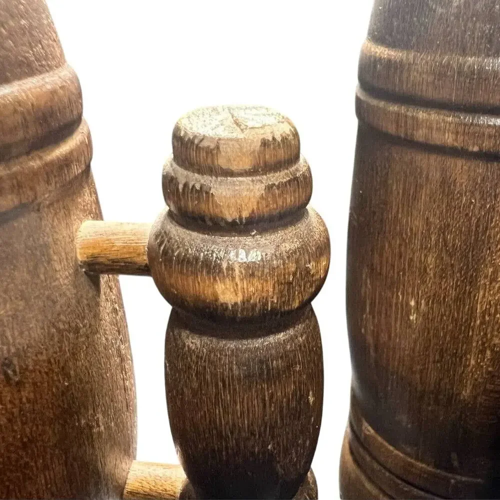 Wooden Beer Stein Salt & Pepper Shakers 4.5